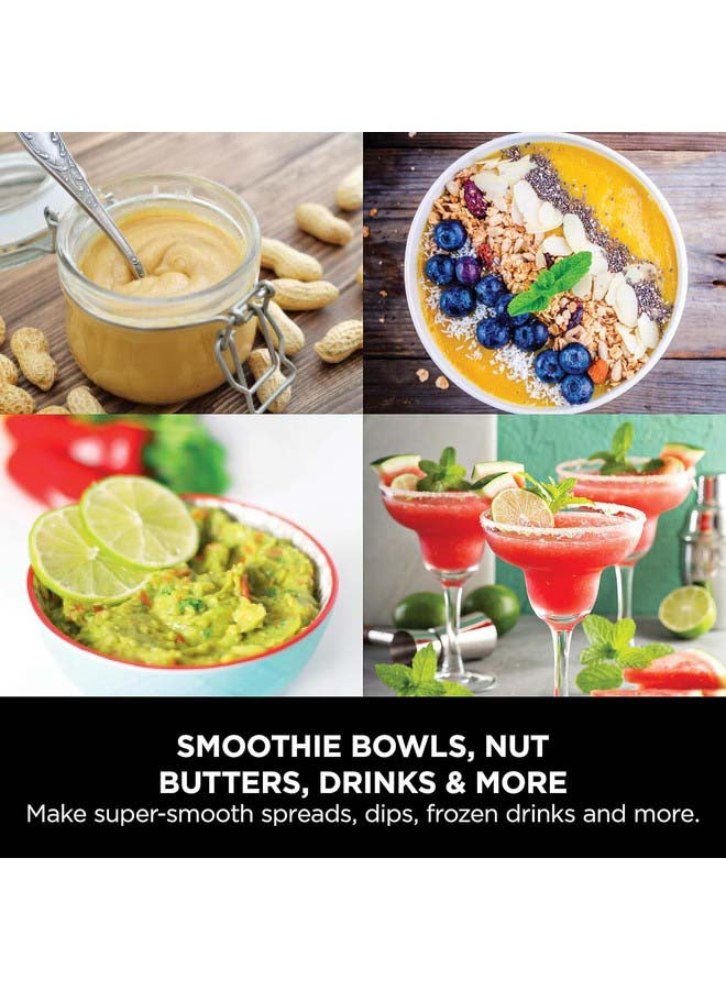 Ninja Foodi MAX Power Nutri Blender 2-In-1, Blend Smoothie Bowls, Thick Spreads & Frozen DrInks, Automatic Programs, SmartTorque, 1L Jug With Power Paddle, 2x 700ml Cups 1 L 1100 W CB150ME Silver - Image 3