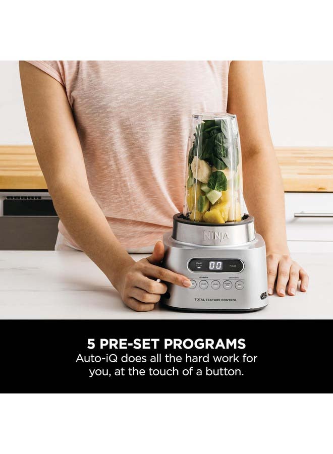 Ninja Foodi MAX Power Nutri Blender 2-In-1, Blend Smoothie Bowls, Thick Spreads & Frozen DrInks, Automatic Programs, SmartTorque, 1L Jug With Power Paddle, 2x 700ml Cups 1 L 1100 W CB150ME Silver - Image 4