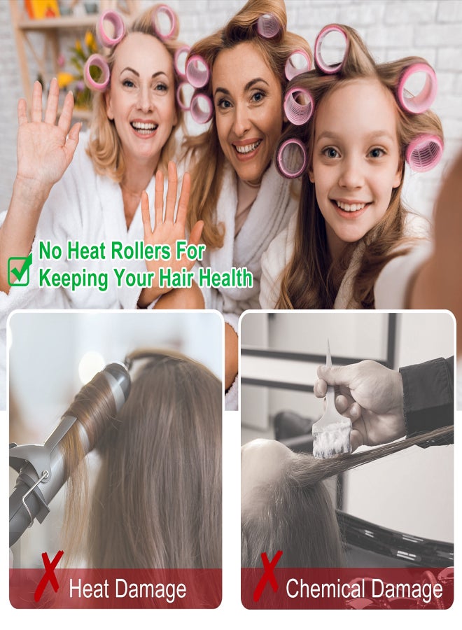 آيسيلي بكرات شعر ذاتية التثبيت، أدوات تجعيد الشعر للاستخدام المنزلي، عبوة من 10 قطع - Image 3