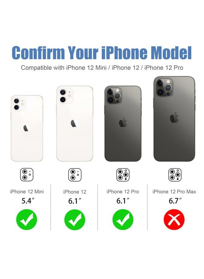 AGVEE 3+3 6 Pack for iphone 12 Pro/12/12 Mini/11 Pro Max/11 Pro/11 Camera Lens Cover Protector, Bling Diamond & Bling Glitter Metal Ring 9H Tempered HD Glass Camera Protector, Bling-Pink - Image 2