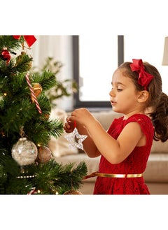 WaaHome WaaHome Metal Star Christmas Ornaments 2024 Iridescent Star Keepsake Christmas Tree Ornaments Decorations, Glitter Hanging Star Christmas Ornaments Gifts for Women Girls Mom Sisters  - Image 4