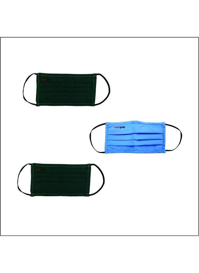Healthgenie - Fm 201 Washable & Reusable Double Layered Triple Pleated Cloth Face Mask Assorted Color (Pack Of 5) - Image 1