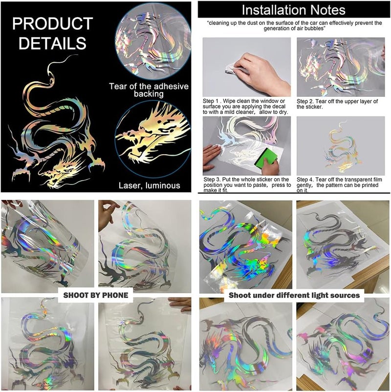 ATMOMO Holographic Dragon Car Hood Sticker - Image 3