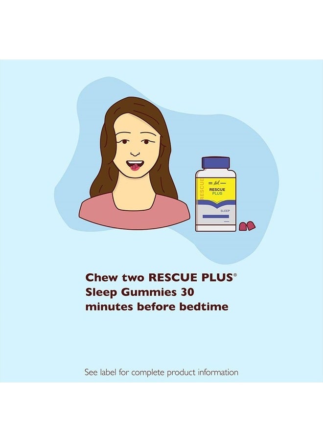 RESCUE - Bach RESCUE PLUS Melatonin Sleep,Natural Strawberry Flavor, 60 Gummies - Image 1