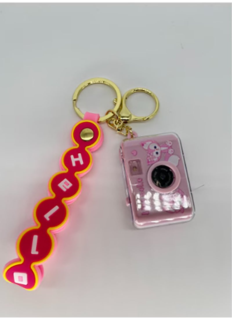 Generic - Cartoon Sanrio Mini Bright Light Camera Keyring - Lynabelle Camera - Image 1