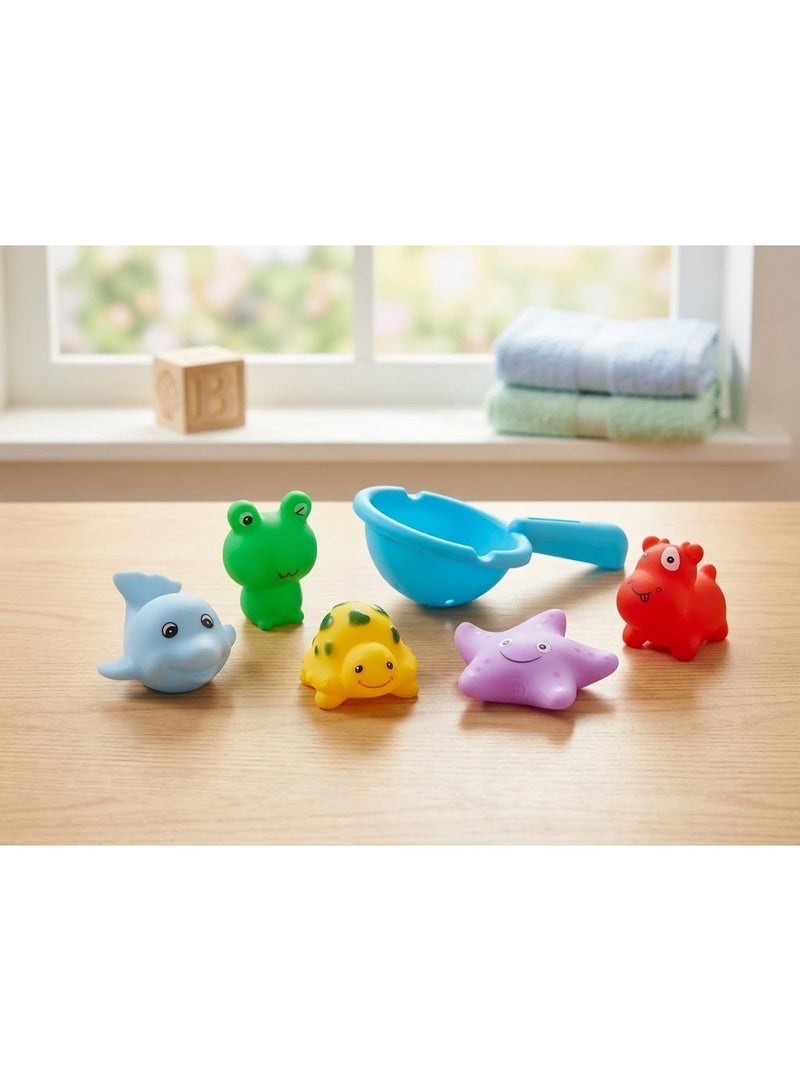 6 Pcs Baby Water Toys Set with Squeaker | Kids Water Toys Set | 6 Pieces Bath Toys for Kids | Baby Bath Toys Set | Kids Bathroom Toys | Swimming Toys for Kids | Baby Tub Toys 6 Pcs | Squeaky Bath Toys for Kids | Water Toys with Squeaker | Bath Toys for Babies | Water Squirter Toys | Water Toys for Infants and Kids | Colorful Bath Toys Set | Cartoon Water Toys for Kids | Sea Animal Water Toys | Splash Toys for Kids - Image 2