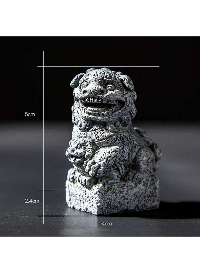 Smoothedo-Pets Fish Tank Decorations Aquarium Decoration Mini/Pair Size Ornaments Accessories Fish Hides Asian Garden FengShui Beast Dog Mini - Image 2