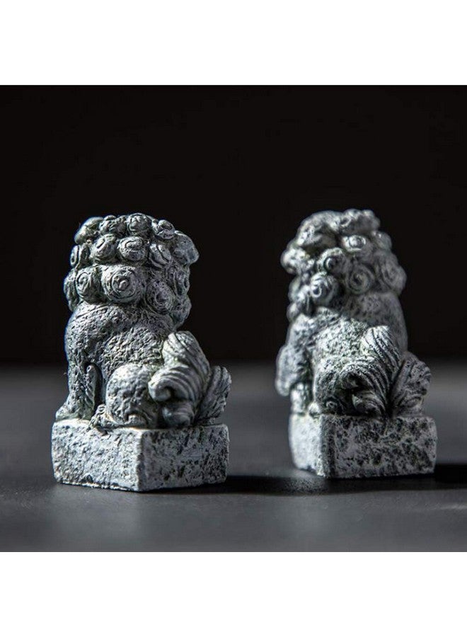 Smoothedo-Pets Fish Tank Decorations Aquarium Decoration Mini/Pair Size Ornaments Accessories Fish Hides Asian Garden FengShui Beast Dog Mini - Image 4