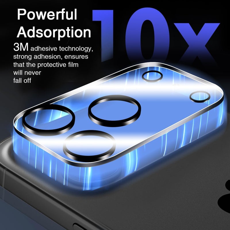 GadgetBite Tempered Glass Camera Lens ProtectorCompatible with 17 Pro Max, Ultra Clear 9H Hardness Glass Camera Lens Protector - Transparent - Image 2