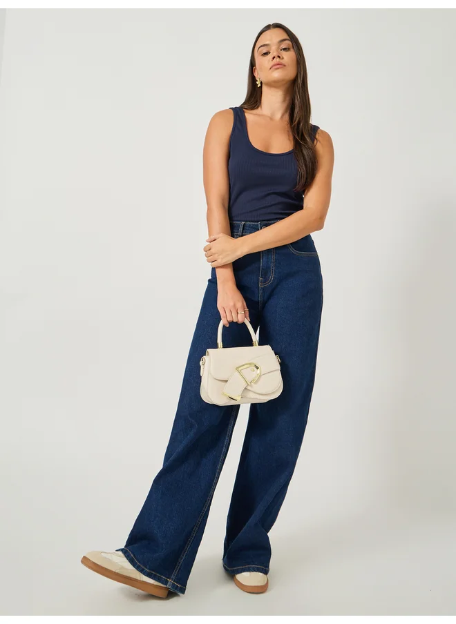 ستايلي Styli Scoop Neck Fitted Tank