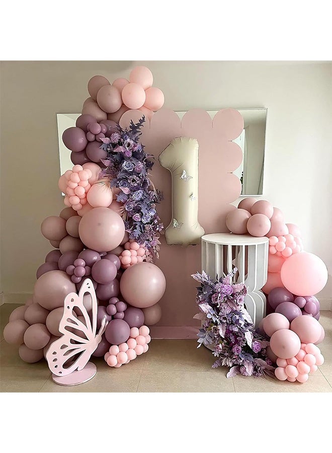 AGREON Purple Butterfly Balloon Arch Garland Kit 126 pcs Boho Pastel Balloon with Purple Large Butterfly Foil Balloon Butterfly Theme Birthday Baby Shower Fiesta Party Decorations for Girls - Image 4