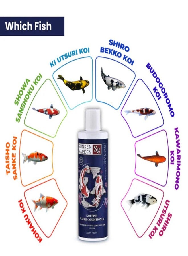 THE BRREED Sunken Garden KOI Fish Water Conditioner 200ML + 30ML Free – pH Balance • Chlorine Removal • Bacteria Boost • Digestive Support | - Image 2
