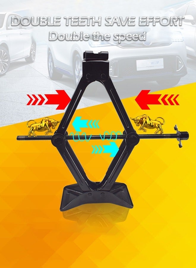 GROIC Scissor Lift Jack 1.5 Tons with Rubber Pad for Remote Tire Change Repair Emergency Tool Kits Vehicle Floor Wheel Change(1.5T) in Waterproof Case, Automotive Tools  - Image 2