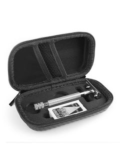 Linkidea Hard Shell Safety Razor Travel Case Shaving Kit Storage Box for Long/Short Handled Razor Razor Blade and Attachments Compatible with Merkur Vikings WEISHI Double Edge Safety Razor  - Image 1