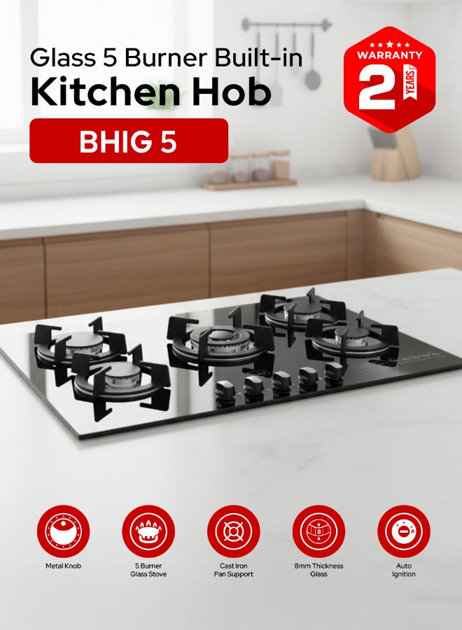BIHG5 Built-in Gas Hob 5-Burner