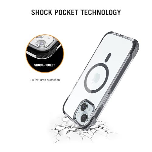 DailyObjects Case for iPhone 15 Compatible with Mag-Safe Wireless Charging, Reflex Slim Shockproof Back Cover - Polycarbonate,Transparent - Image 2