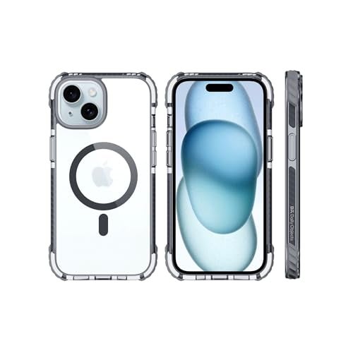 DailyObjects Case for iPhone 15 Compatible with Mag-Safe Wireless Charging, Reflex Slim Shockproof Back Cover - Polycarbonate,Transparent - Image 3