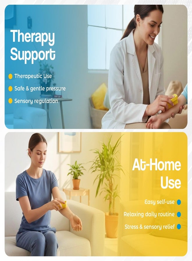Quality Home Wilbarger Method Therapy Sensory Brush (Yellow) - Occupational Therapressure Brush for Calming, Stimulating, and Sensory Brushing, 3 Count - Image 5