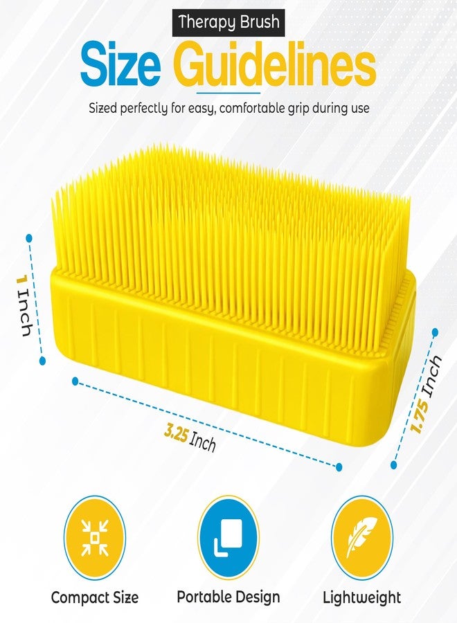 Quality Home Wilbarger Method Therapy Sensory Brush (Yellow) - Occupational Therapressure Brush for Calming, Stimulating, and Sensory Brushing, 3 Count - Image 3