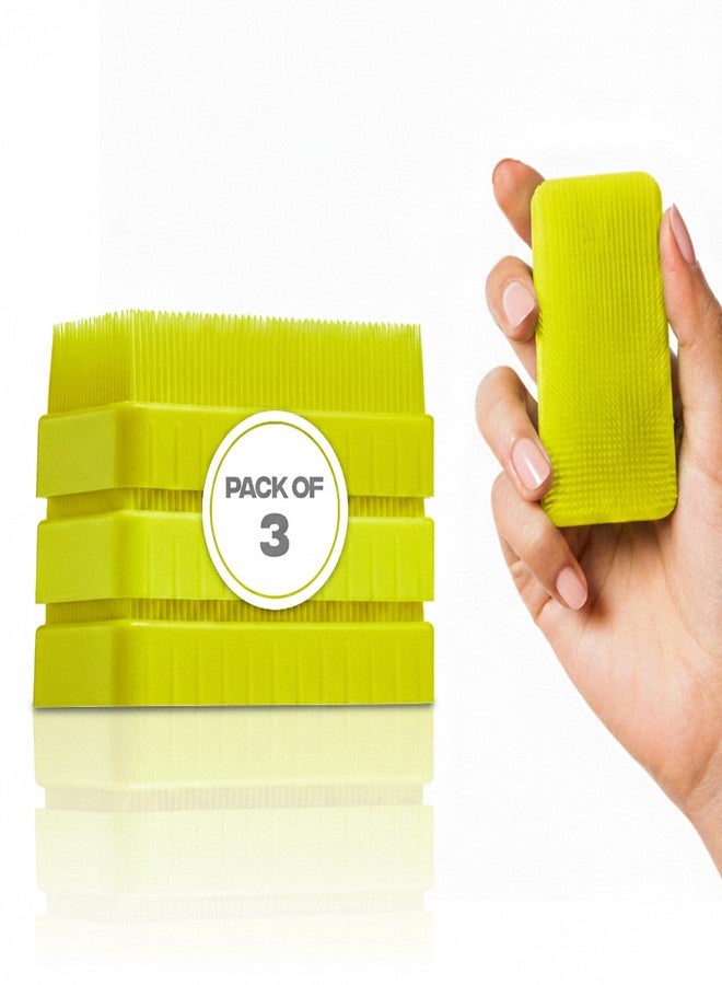 Quality Home Wilbarger Method Therapy Sensory Brush (Yellow) - Occupational Therapressure Brush for Calming, Stimulating, and Sensory Brushing, 3 Count - Image 1
