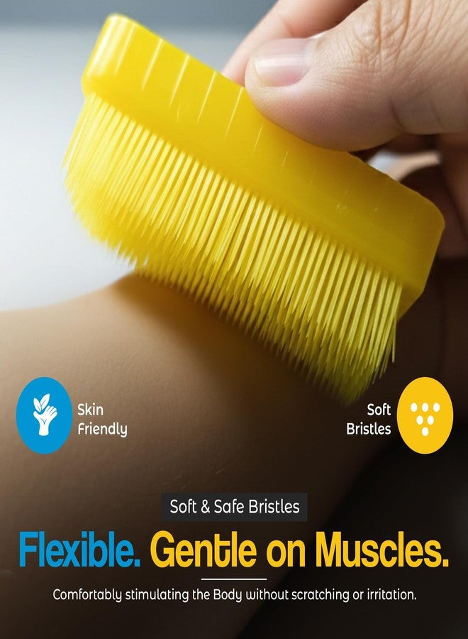 Quality Home Wilbarger Method Therapy Sensory Brush (Yellow) - Occupational Therapressure Brush for Calming, Stimulating, and Sensory Brushing, 3 Count - Image 4