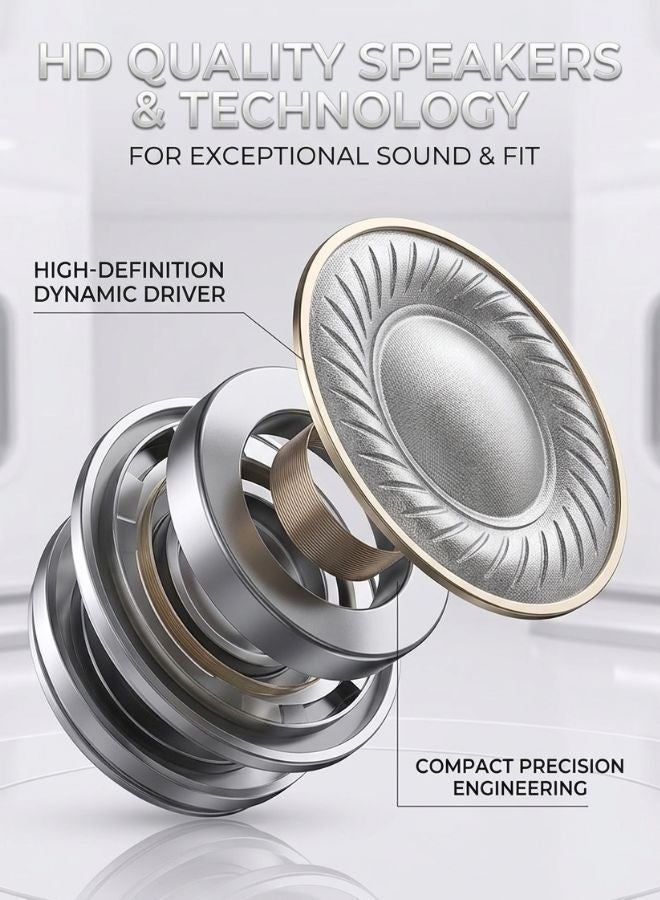 Usams TWS Earbuds Bluetooth-compatible 5.3 Semi in Ear Headphone Stereo Sound 5H Playing Time compatible size comfortable light weight - Image 4