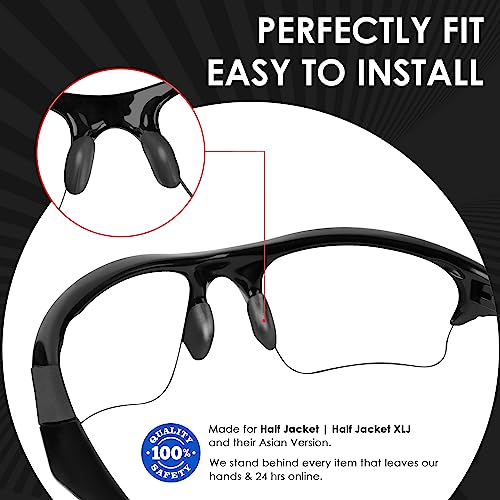 BLAZERBUCK Replacement Nose Pads Nose Piece for Oakley Half Jacket/Half Jacket XLJ Sunglasses - Black - Image 2