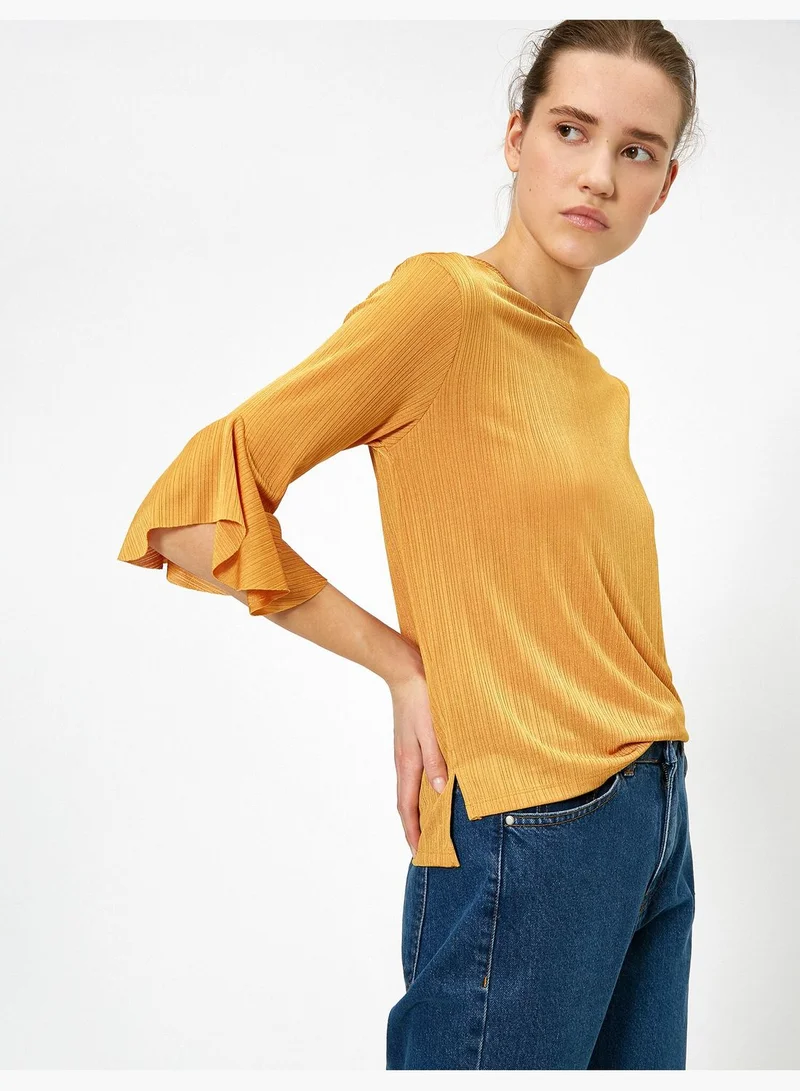 كوتون Frilled T-Shirt