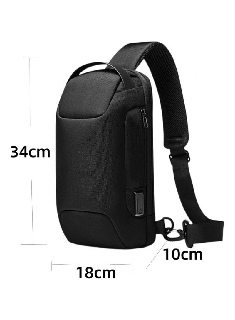XICEN XICEN Cover Case for PlayStation Portal Remote Player,for Steam Deck LCD/OLED,for Rog Ally,for Nintendo Switch,USB Carrying Shoulder Bag,Chest Bag,Backpack (Black)  - Image 3