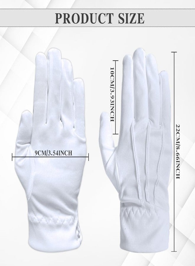 LmashRbaiw White Gloves,Cotton Gloves,White Santa Gloves,Cotton Work Gloves,Adult Gloves,White Gloves Women,Moisturizing Gloves,Cotton Gloves for Men,Cotton Gloves for Dry Hands,UV Gloves,Artist Glove - Image 2