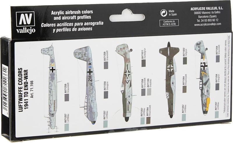 Vallejo RLM II Set Model Air Paint - 8 Acrylic Colors for Luftwaffe Aircraft (17ml Each) - Image 2