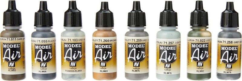 Vallejo RLM II Set Model Air Paint - 8 Acrylic Colors for Luftwaffe Aircraft (17ml Each) - Image 3