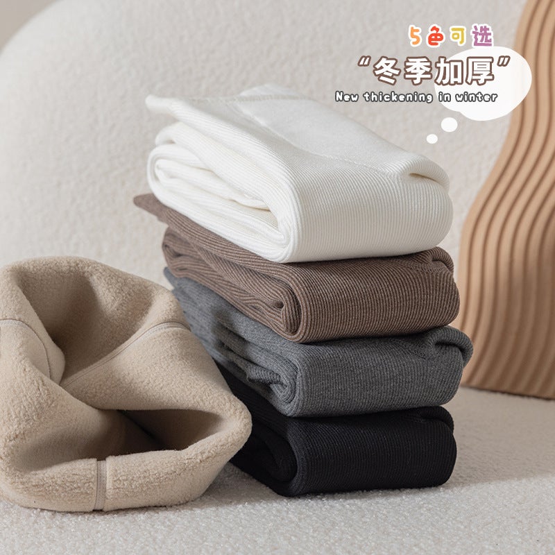 Winter Fleece-Lined Thickened Children'S Leggings Outer Wear Baby One-Piece Velvet White Dance Socks Girls Warm Pantyhose - Image 5