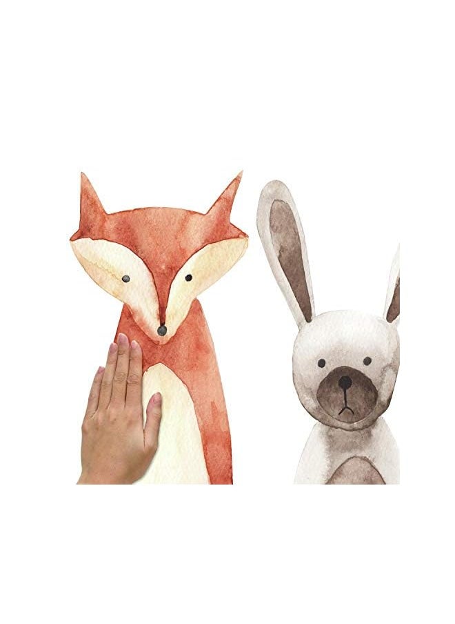 RoomMates RMK4020SCS Watercolor Woodland Critters Peel And Stick Wall Decals,brown, gray, green, orange, tan  - Image 4