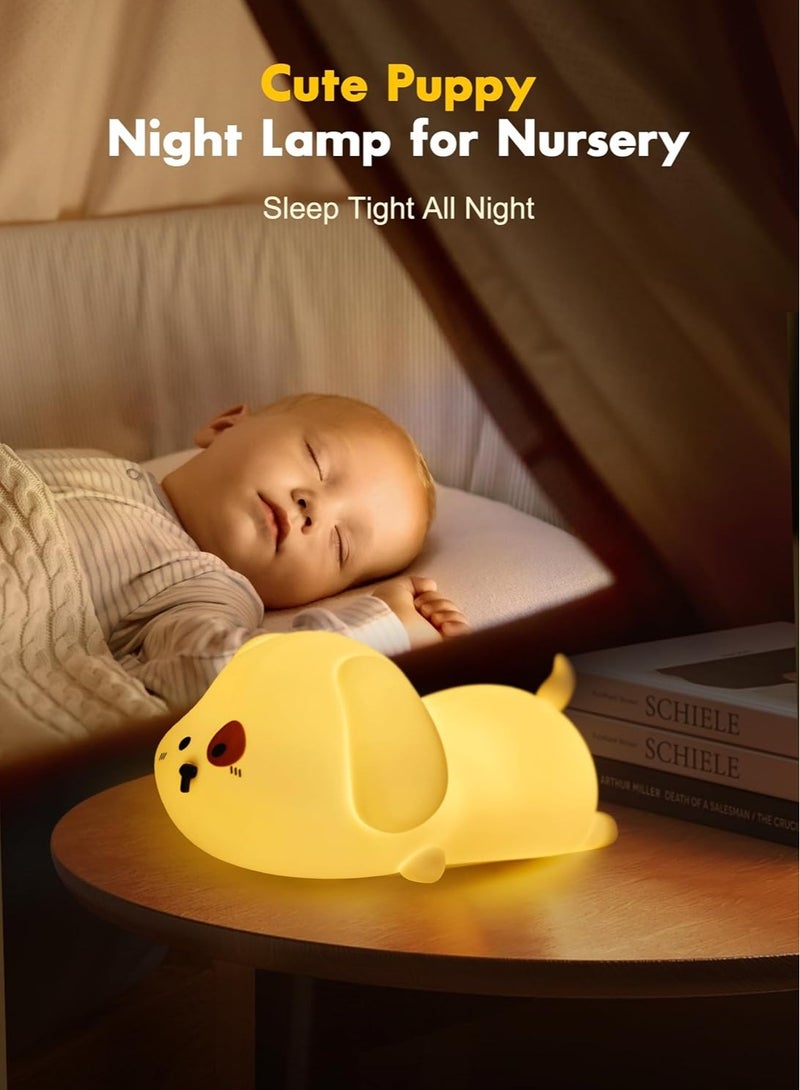 Cute Silicone Puppy Night Light with 2 Brightness Levels, Touch Control, USB Rechargeable - Image 5