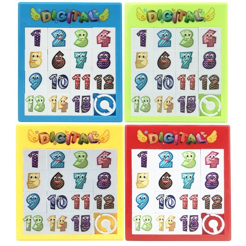 Bronzing Digital Huarong Road Nostalgic Sliding Puzzle Children'S Early Education Intelligence Development Toys School Kindergarten Gifts - Image 1