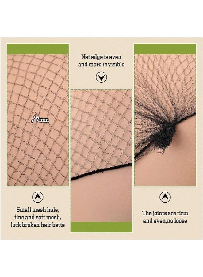 حكمة بيوتي مجموعة من 60 قطعة من شبكة الشعر المرنة غير المرئية ومشبك لصنع كعكة شعر راقصة الباليه - Image 5