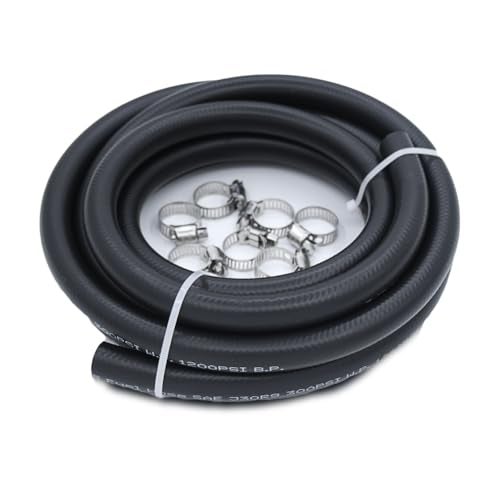 CHOIMOON 38 Inch Fuel Line Hose 38 ID Fuel Injection Hose 300 PSI Perfect for Automotive Coolant Power Steering Return and Transmission Cooling Systems 10FT Length 10 Clamps Included - Image 1