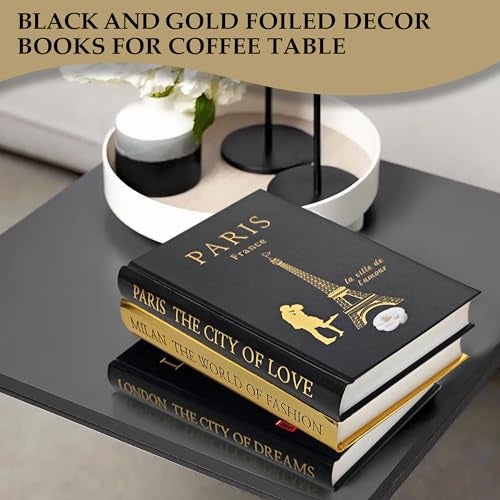 SIMPLIFY ASTHETIC - Decorative Books Set of 3 with Golden Garland Bead - Decorative Books for Coffee Table, Home Decor - Designer Books Decor Set - Faux Books for Bookshelf - Image 5