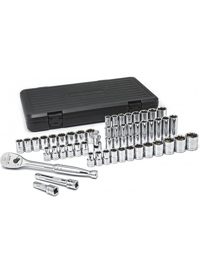 GEARWRENCH 49 Pc. 1/2" Drive 6 Pt. Socket Set, Standard/Deep, SAE/Metric - 80700D - Image 3