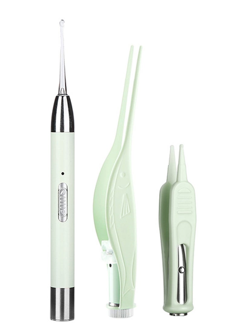 Rock Pow Children special light-emitting ear spoon set ear digging artifact with light visual tool baby safety tweezers soft head  - Image 1