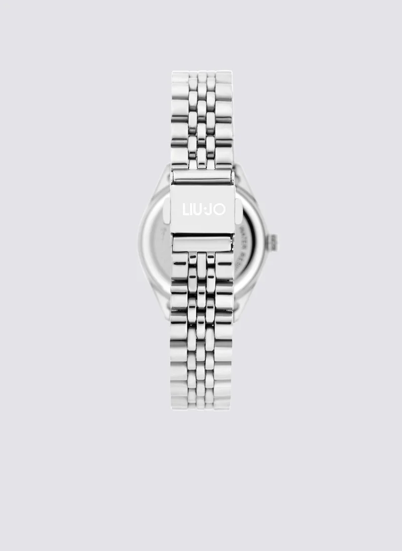 ليو جو ساعة ستانلس ستيل مرصعة بالألماس