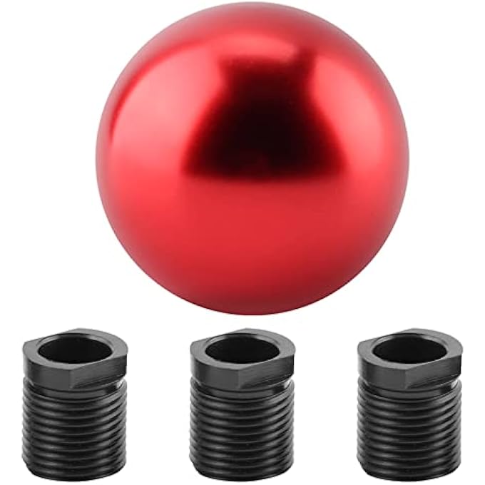 rayihni Universal Manual Round Ball Gear Shift Knob Spherical Shape Red and Blue Car Transmission Shifter Replacement - Image 2