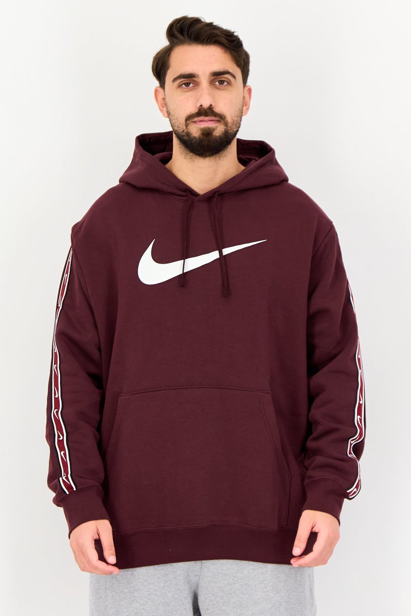 Nike Men Sportswear Fit Brand Logo Outdoor Hoodie, Maroon - Image 1