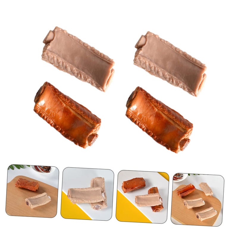 Lifelike Simulated Rib Models 4Pcs Set For Home Decor Photography Display Props - Image 5