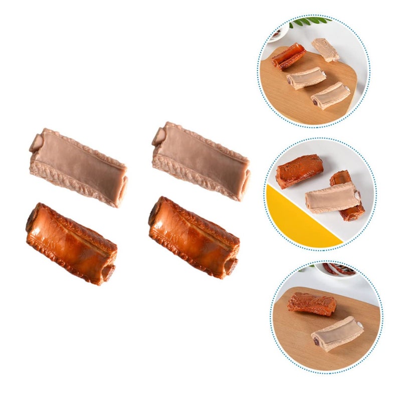 Lifelike Simulated Rib Models 4Pcs Set For Home Decor Photography Display Props - Image 3