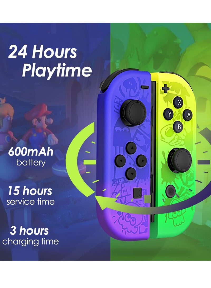 Wireless Joy-Con Controllers for Nintendo Switch, Lite, and OLED - L/R Replacement with Wake-up, Screenshot, Dual Vibration, and Motion Control Features (Blue) - Image 2