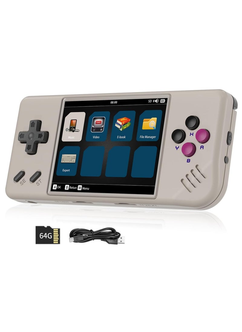 ANBERNIC  ANBERNIC RG28XX Handheld Game Console 2.83 inch 640*480 IPS Screen Linux System 3100mAh Video Retro Player Support HDMI Output TV 2.4G Wireless/Wired Controller Supports Music Video Player (Grey)  - Image 1