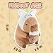 CHDBLOCK Rabbit Capybara Cute Capybara Plush Pillow Kawaii Rabbit Stuffed Aniamls Capybara Plushies Toys Gifts for Kids 11 inch - Image 4