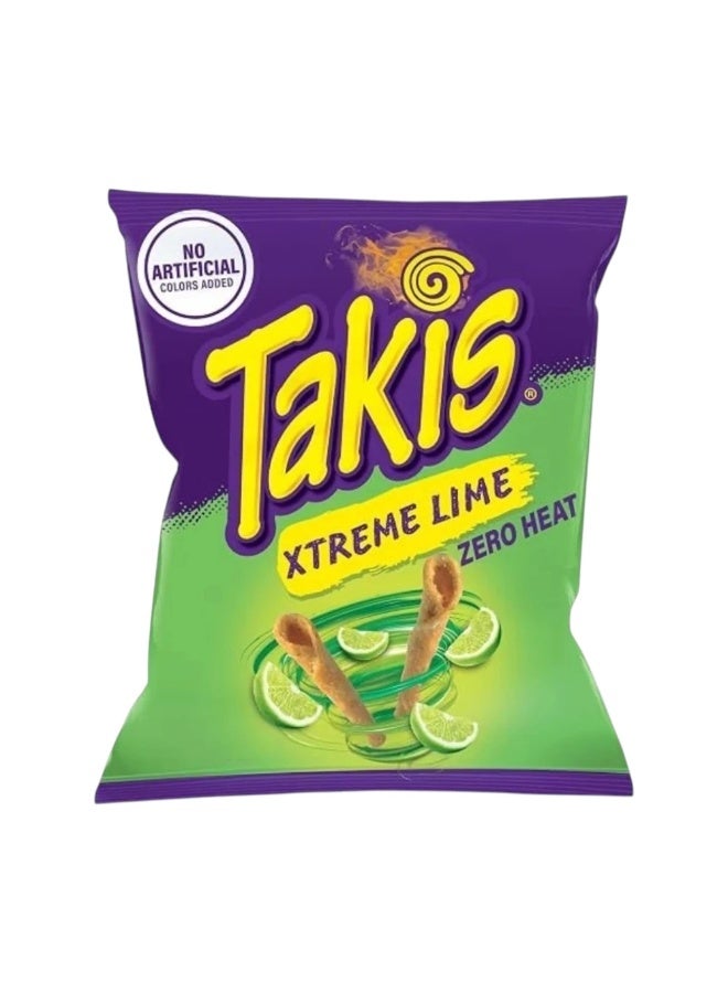 Takis Xtreme Lime Rolled Tortilla Chips with Tangy Lime Flavor- 92.3gms